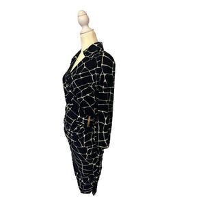 Jones New York Navy Giraffe Print Bodycon Dress Size 6